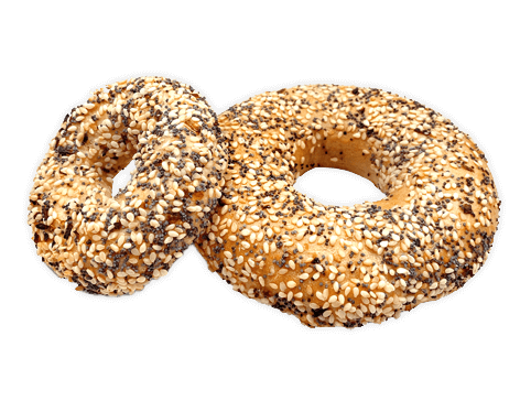 3 Bagel mit Brezelglasur